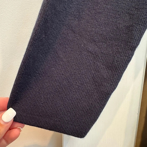 Talbots Dark Navy Long Sleeve Ponte Knit Heavy Sweater Shift Dress Size Large L - Picture 3 of 7